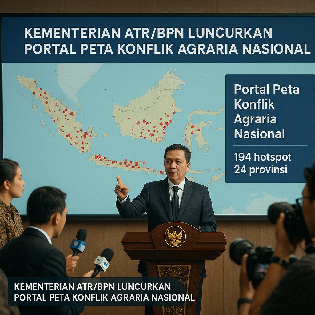 Kementerian ATR/BPN Luncurkan Portal Peta Konflik Agraria Nasional, Soroti 194 Hotspot di 24 Provinsi