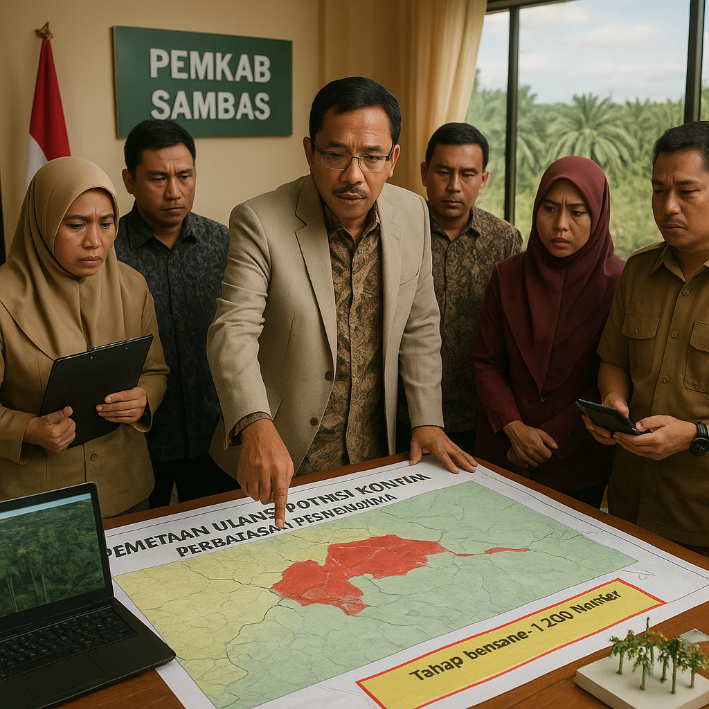 Bupati Sambas Perintahkan Pemetaan Ulang Potensi Konflik di Perbatasan Perkebunan