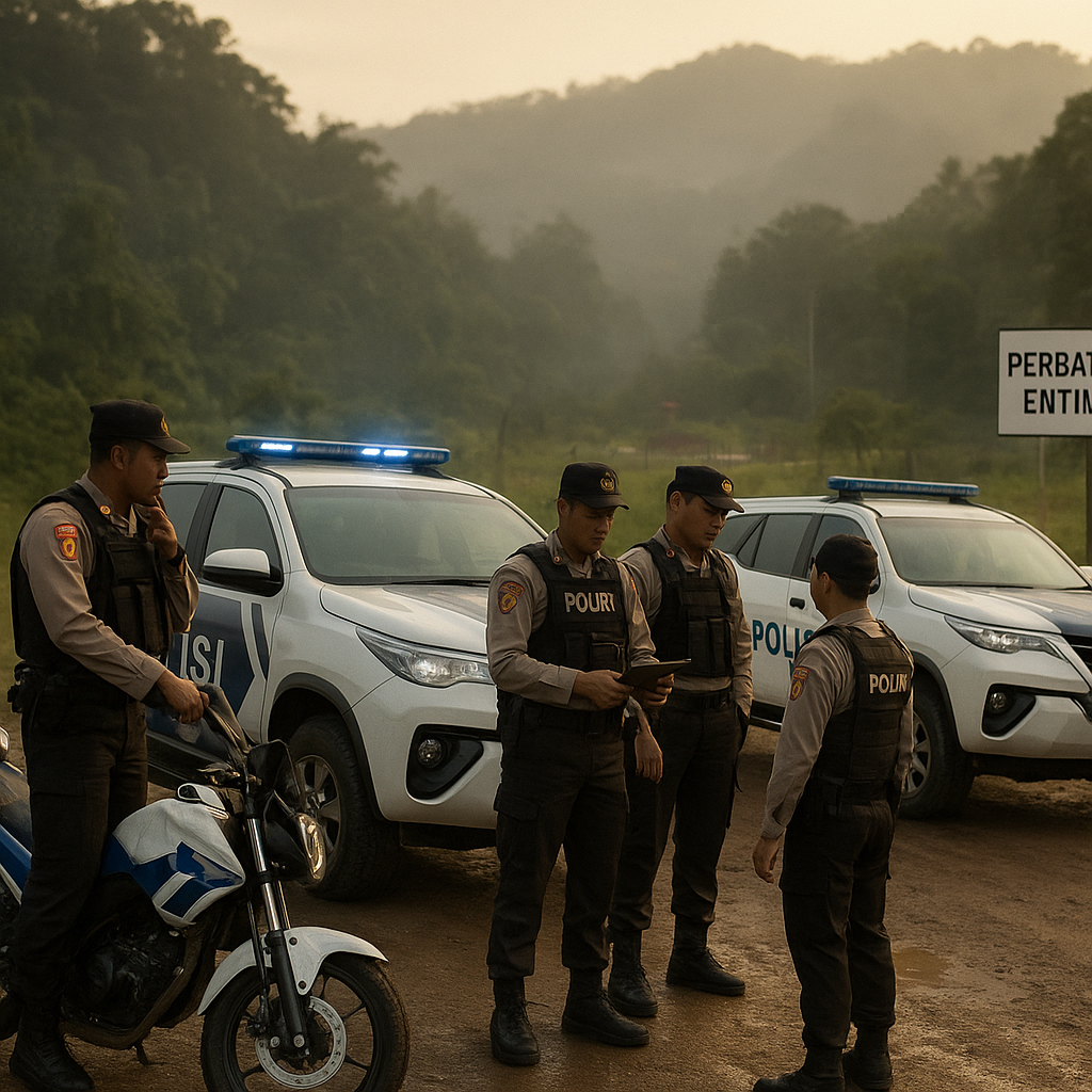 Polri Gelar Patroli Terintegrasi di Perbatasan Entikong-Kalimantan Barat untuk Antisipasi Gangguan Keamanan