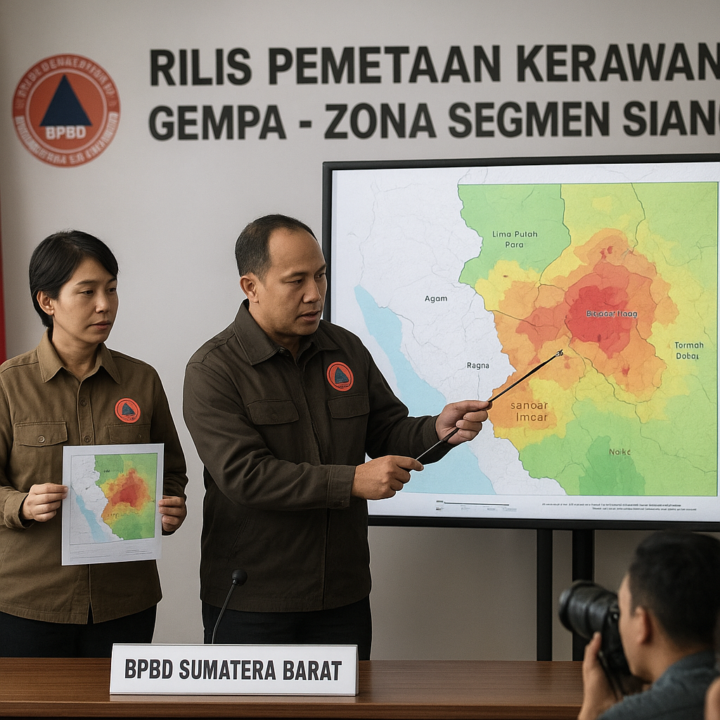 BPBD Sumatra Barat Rilis Pemetaan Rawan Gempa Bumi untuk Zona Segmen Sianok