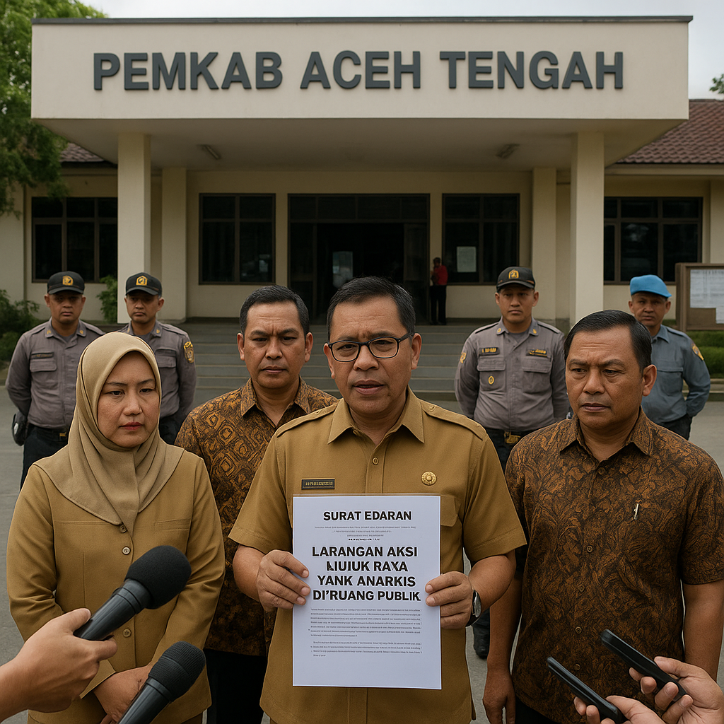 Pemkab Aceh Tengah Terbitkan Edaran Larangan Aksi Unjuk Rasa yang Anarkis di Ruang Publik