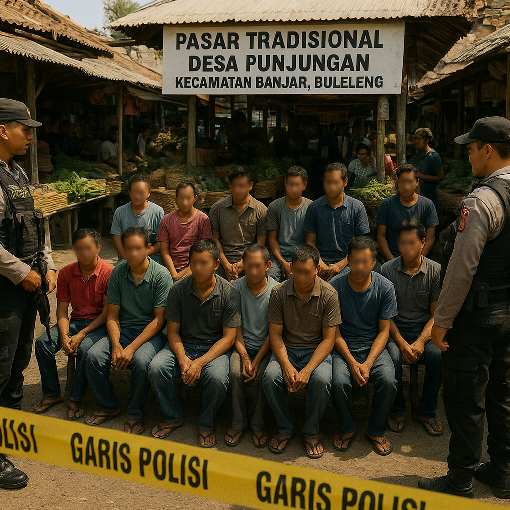 Polisi Amankan 15 Orang Terkait Kerusuhan di Pasar Tradisional Buleleng