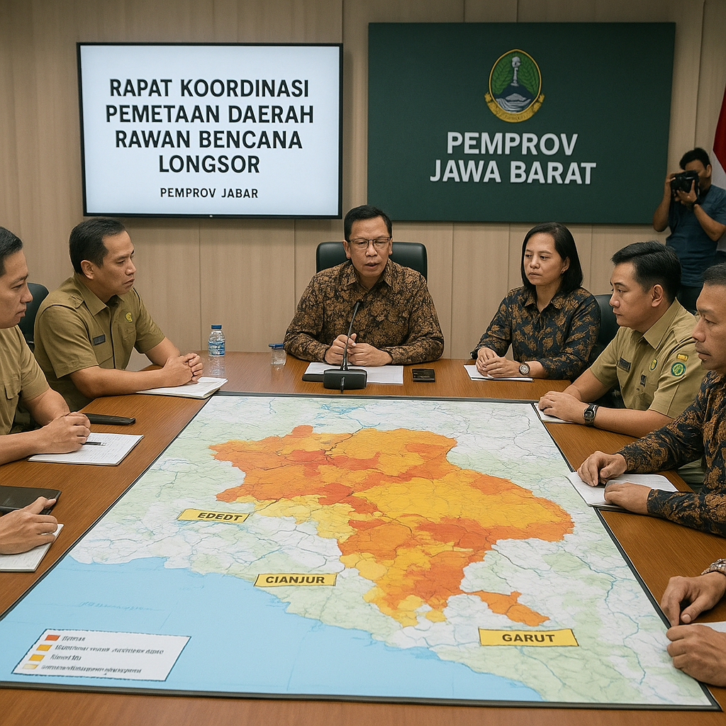 Pemprov Jabar Gelar Rapat Koordinasi Pemetaan Daerah Rawan Bencana Longsor