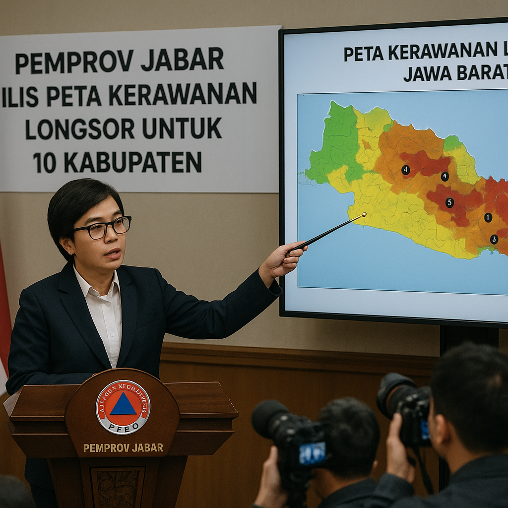 Pemprov Jabar Rilis Peta Kerawanan Bencana Longsor untuk 10 Kabupaten