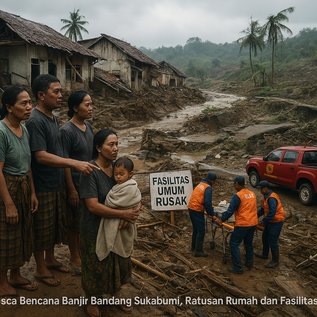 Pasca Bencana Banjir Bandang Sukabumi, Ratusan Rumah dan Fasilitas Umum Rusak