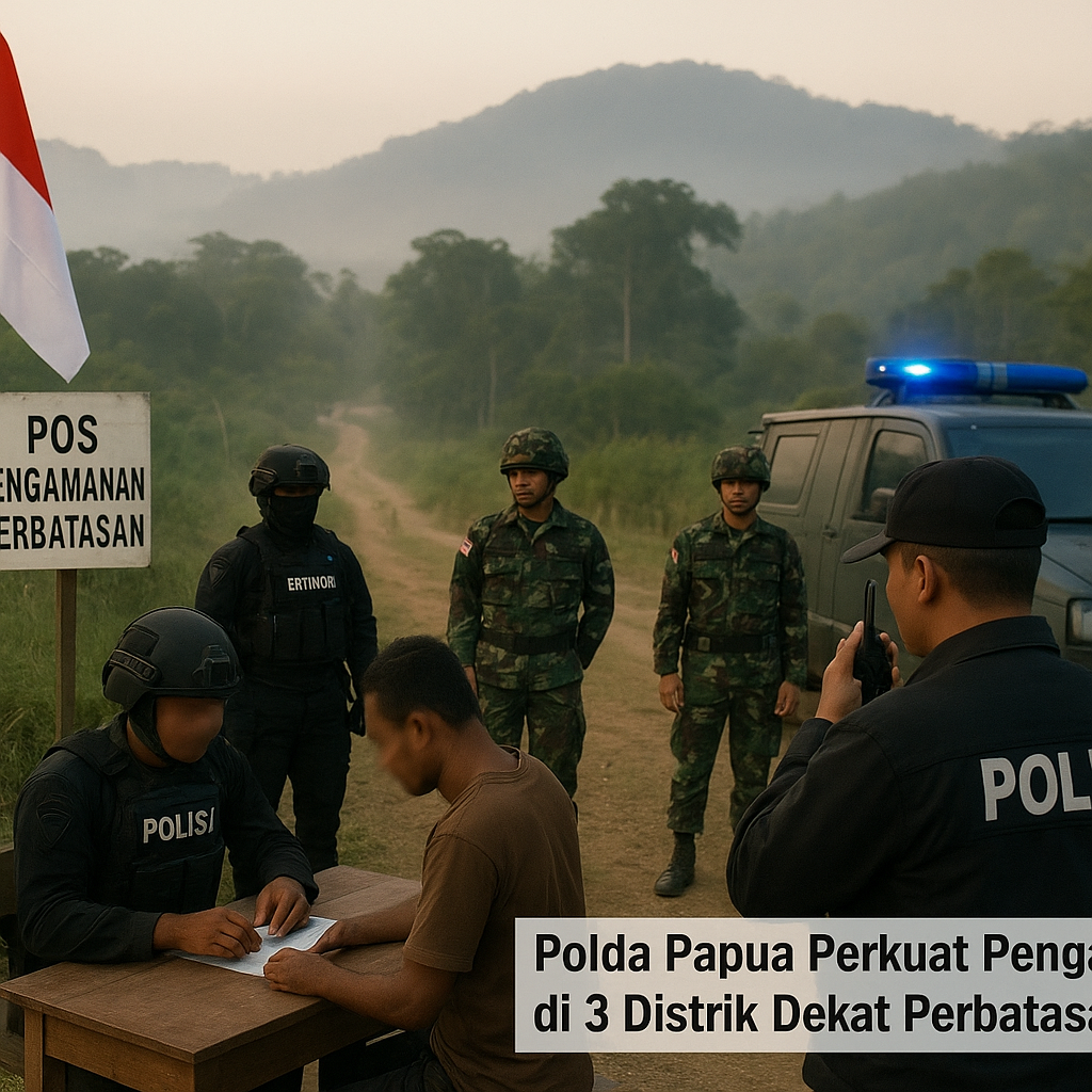 Polda Papua Perkuat Pengamanan di 3 Distrik Dekat Perbatasan PNG Usai Insiden Penembakan