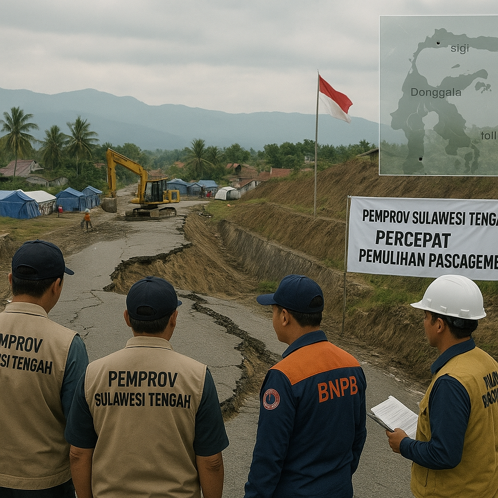 Pemprov Sulawesi Tengah Percepat Pemulihan Pasca-Gempa: Fokus pada 4 Kabupaten Zona Patahan