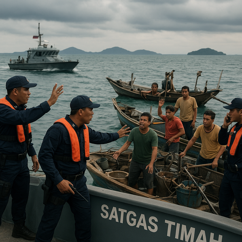 Penertiban Tambang Ilegal di Laut Bangka Belitung Picu Ketegangan dengan Pelaku