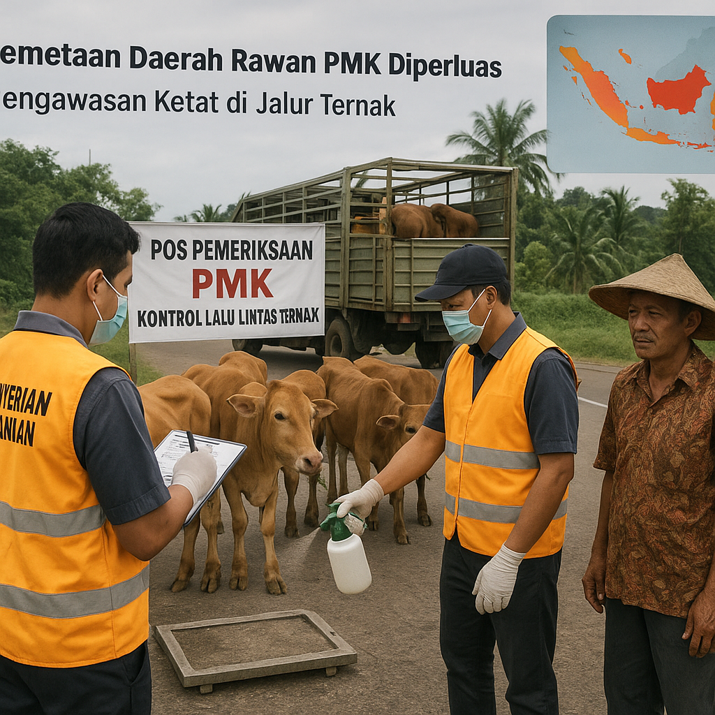 Pemetaan Daerah Rawan Penyakit Mulut dan Kuku (PMK) Diperluas, Pengawasan Ketat di Jalur Ternak