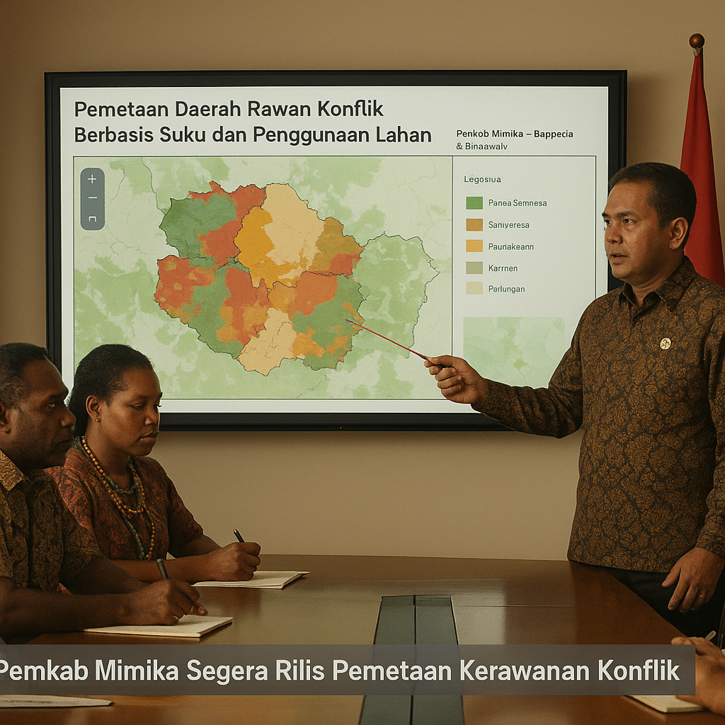 Pemkab Mimika Segera Rilis Pemetaan Daerah Rawan Konflik Berbasis Suku dan Penggunaan Lahan