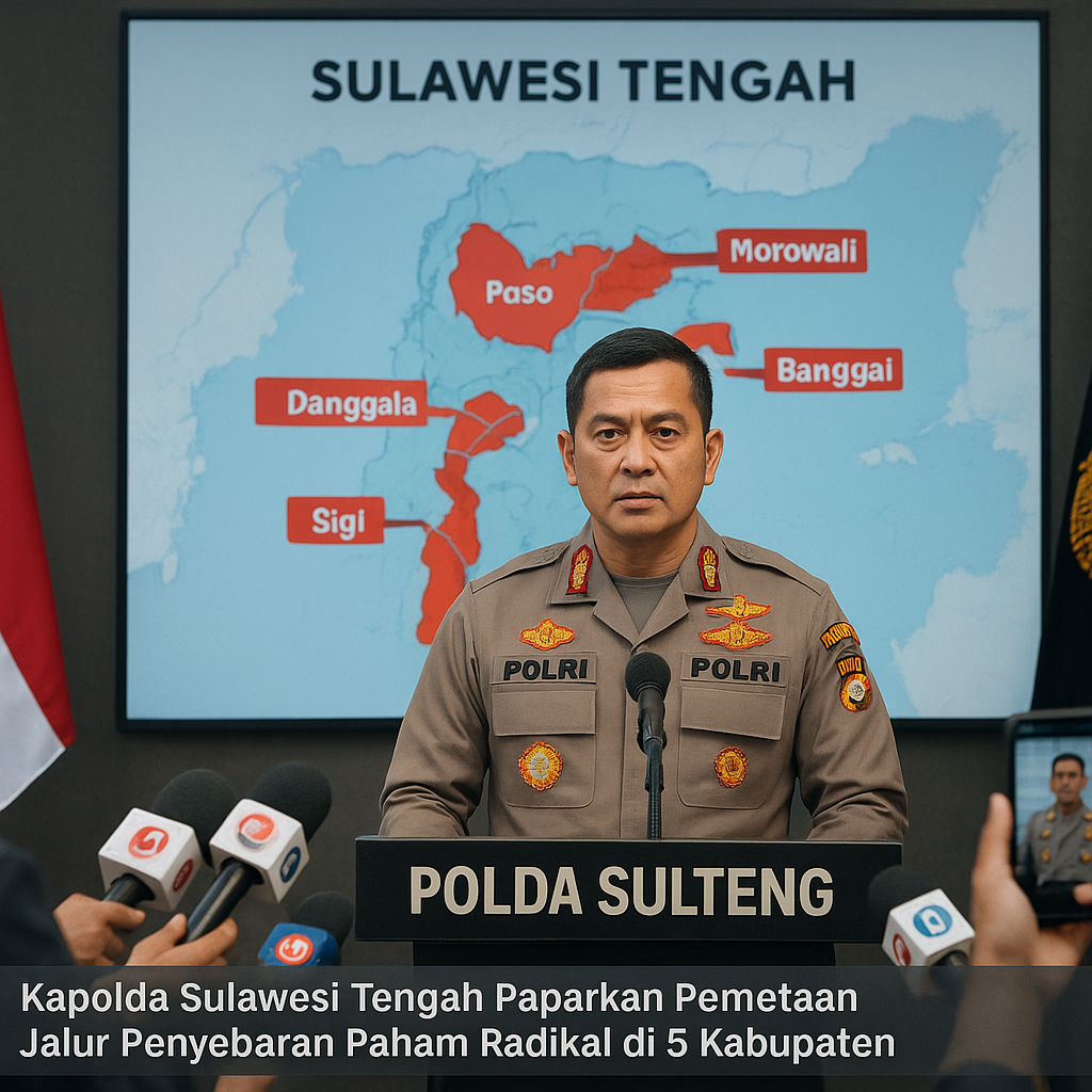 Kapolda Sulawesi Tengah Paparkan Pemetaan Jalur Penyebaran Paham Radikal di 5 Kabupaten