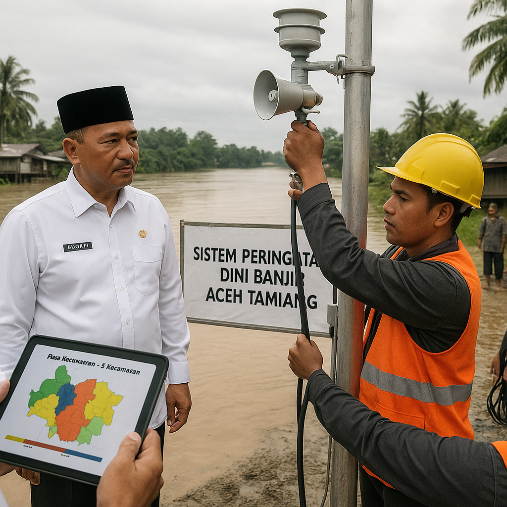 Bupati Aceh Tamiang Perkuat Sistem Peringatan Dini Banjir di 5 Kecamatan