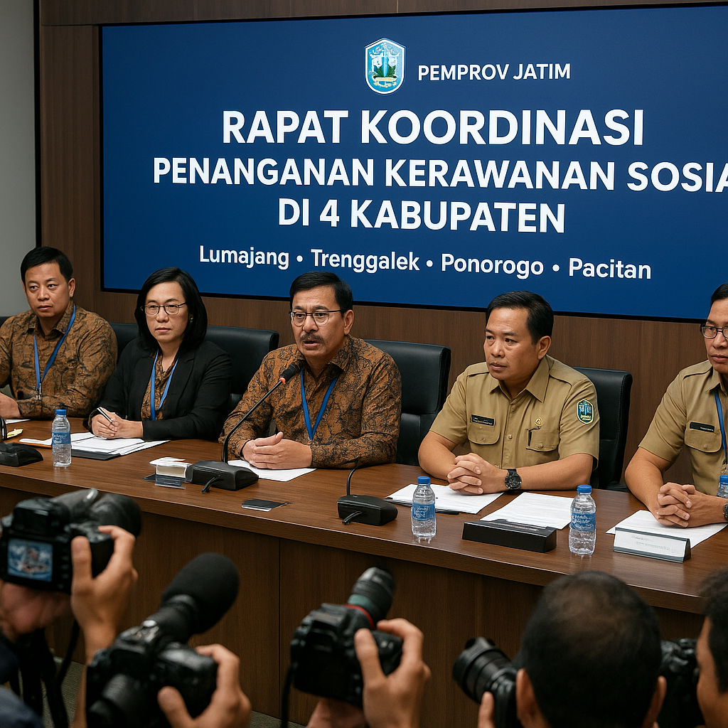 Pemprov Jatim Gelar Rapat Koordinasi Penanganan Kerawanan Sosial di 4 Kabupaten