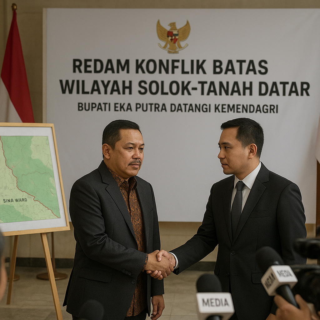 Redam Konflik Batas Wilayah Solok-Tanah Datar, Bupati Eka Putra Datangi Kemendagri