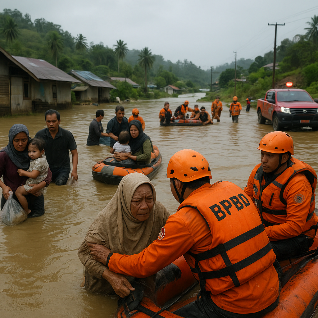 Penanganan Banjir Bandang di Sulawesi Tengah: Evakuasi 500 Warga