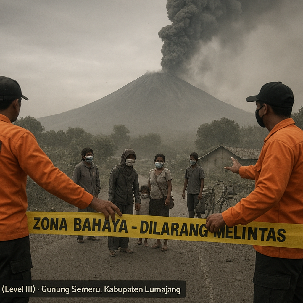 Peningkatan Aktivitas Gunung Api Semeru, Status Siaga di Kabupaten Lumajang