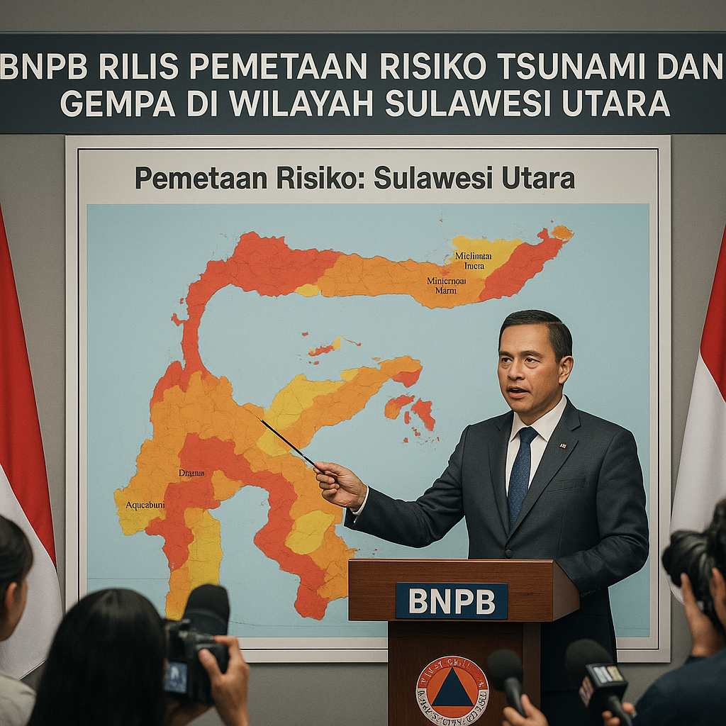 BNPB Rilis Pemetaan Risiko Tsunami dan Gempa di Wilayah Sulawesi Utara