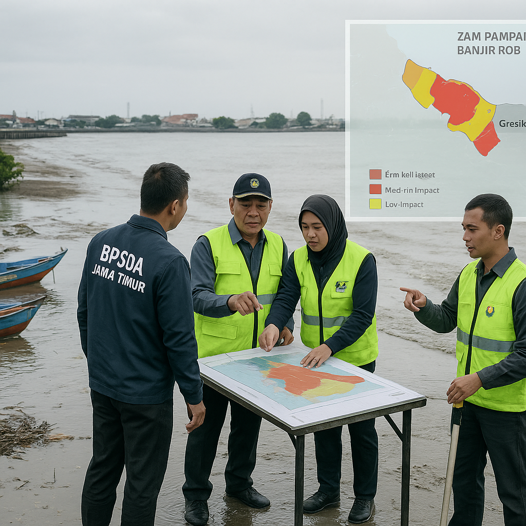 Kajian Potensi Banjir Rob di Pesisir Jawa Timur: Pemetaan Zona Impact