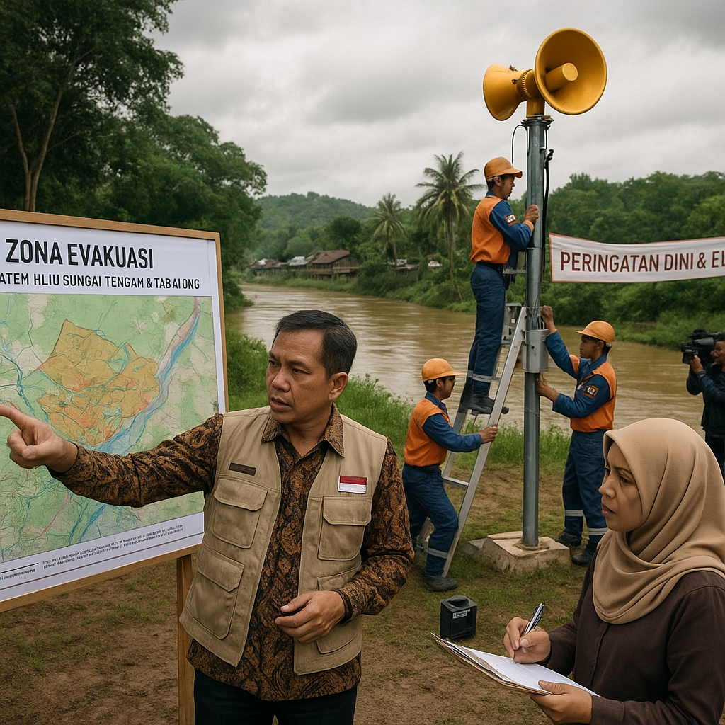 Penataan Zona Evakuasi dan Penguatan Sistem Peringatan Dini di Wilayah Rawan Banjir Bandang Kalimantan Selatan