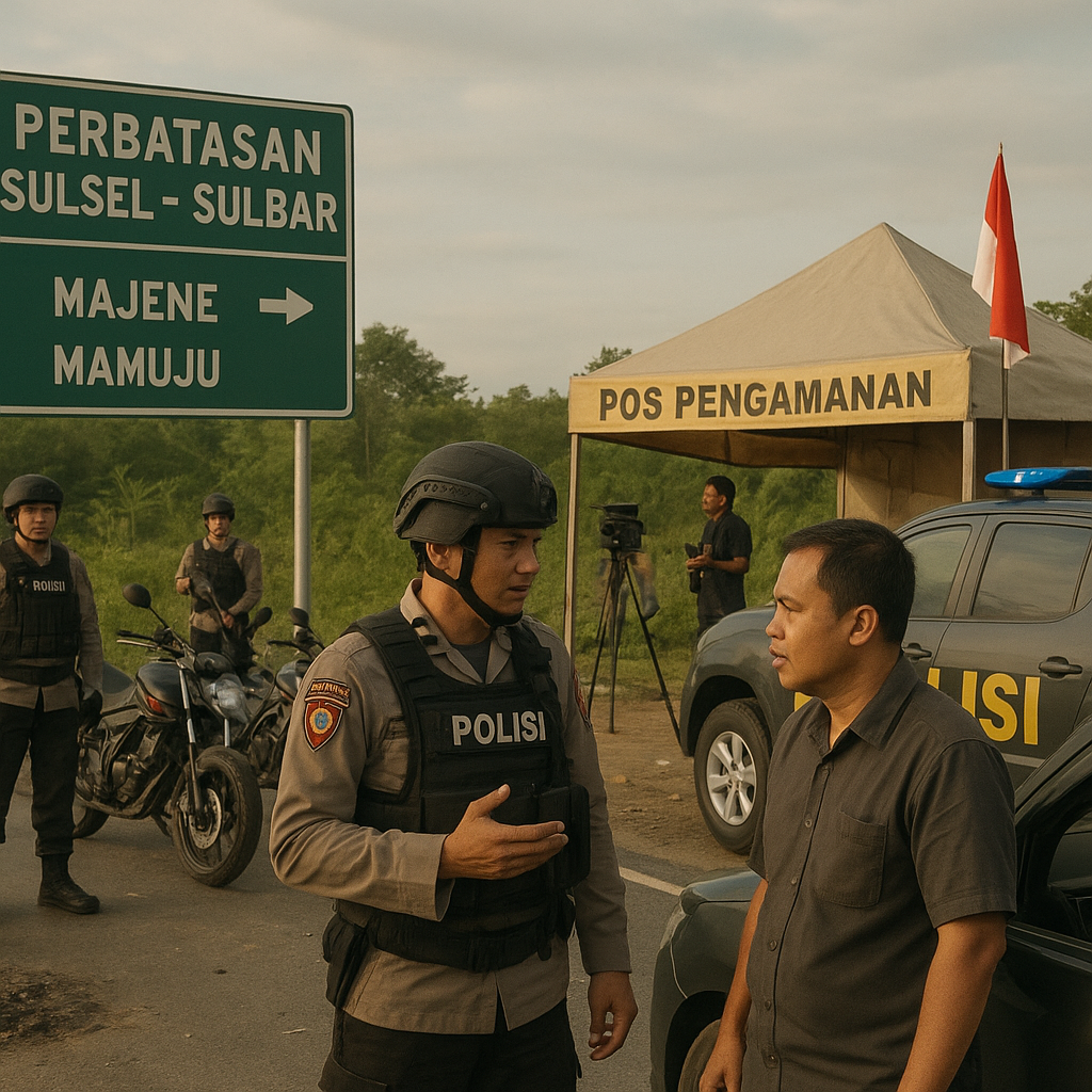 Polda Sulsel Tingkatkan Pengamanan di Perbatasan dengan Sulbar Pasca Kerusuhan