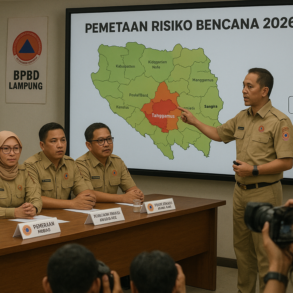 BPBD Lampung Rilis Pemetaan Risiko Bencana di 15 Kabupaten