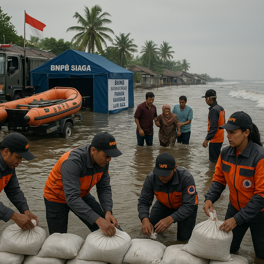 BNPB Siagakan Pasukan di Wilayah Rawan Banjir Rob Jawa Timur