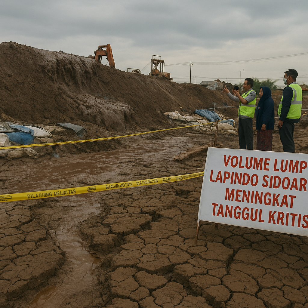 Volume Lumpur Lapindo Sidoarjo Meningkat Nyaris Luber, Tanggul dalam Kondisi Kritis
