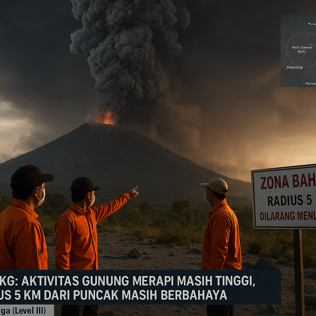BPPTKG: Aktivitas Gunung Merapi Masih Tinggi, Radius 5 Km dari Puncak Masih Berbahaya