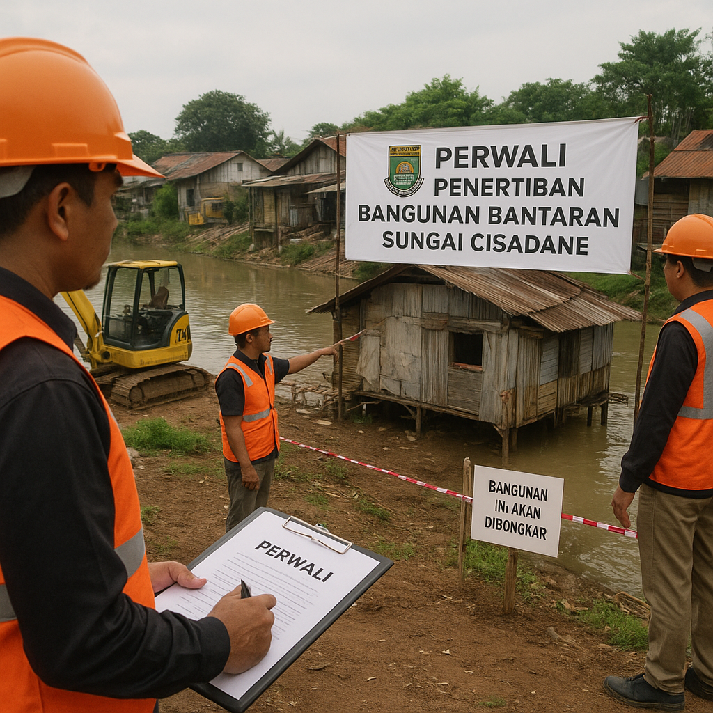 Pemkot Tangerang Terbitkan Perwali Penertiban Bangunan di Bantaran Sungai Cisadane