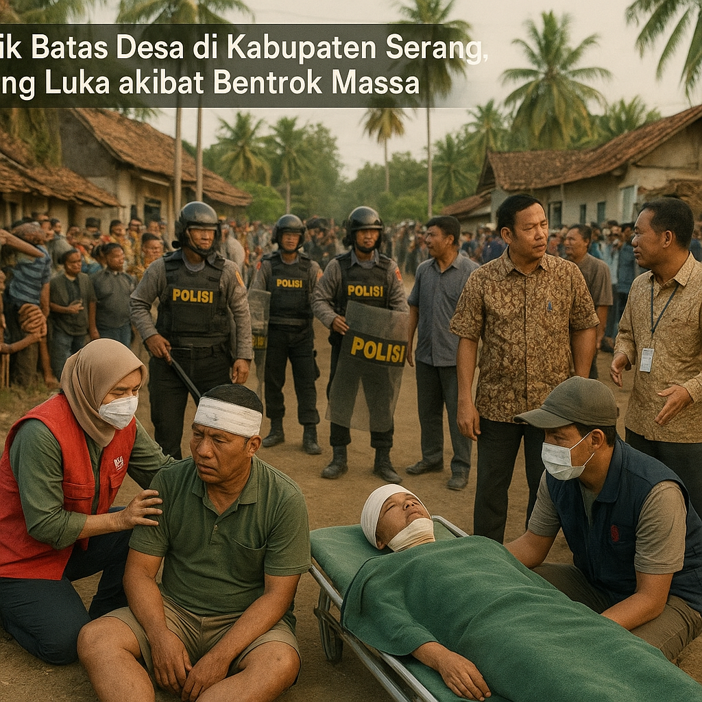 Konflik Batas Desa di Kabupaten Serang, 2 Orang Luka akibat Bentrok Massa