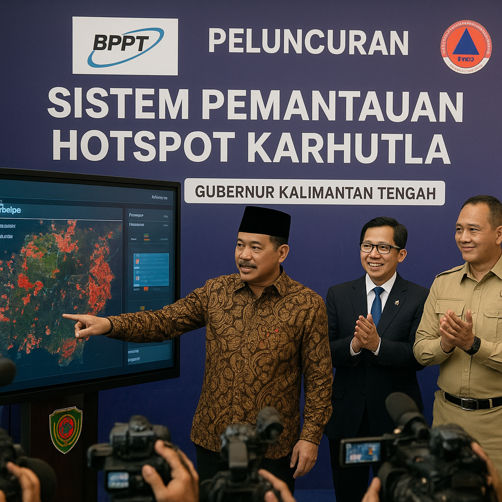 Gubernur Kalimantan Tengah Launching Sistem Pemantauan Hotspot Karhutla