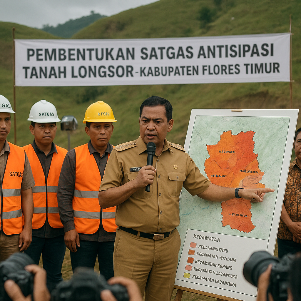 Bupati Flores Timur Membentuk Satgas Antisipasi Tanah Longsor di 5 Kecamatan