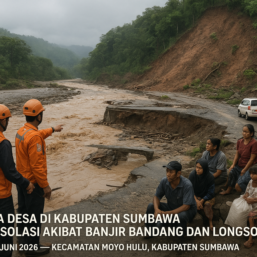 Lima Desa di Kabupaten Sumbawa Terisolasi Akibat Banjir Bandang dan Longsor