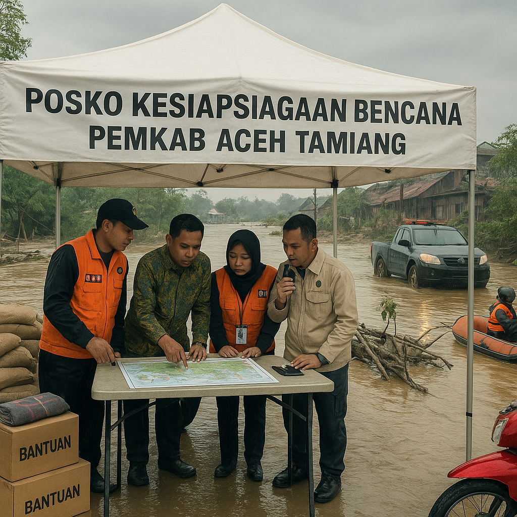 Pemkab Aceh Tamiang Siagakan Posko Bencana Menyusul Peningkatan Curah Hujan dan Banjir Bandang