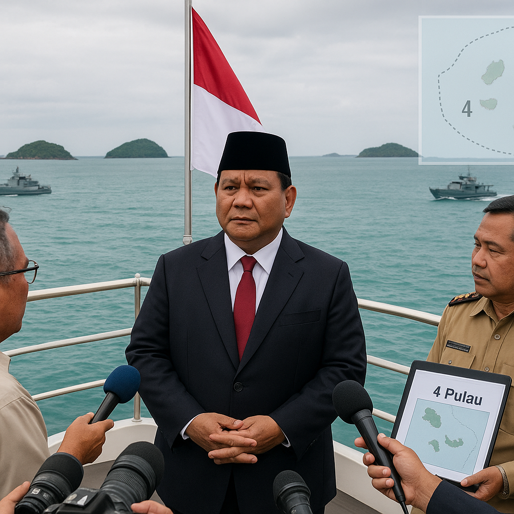 Prabowo Turun Langsung Tangani Sengketa 4 Pulau antara Aceh dan Sumut