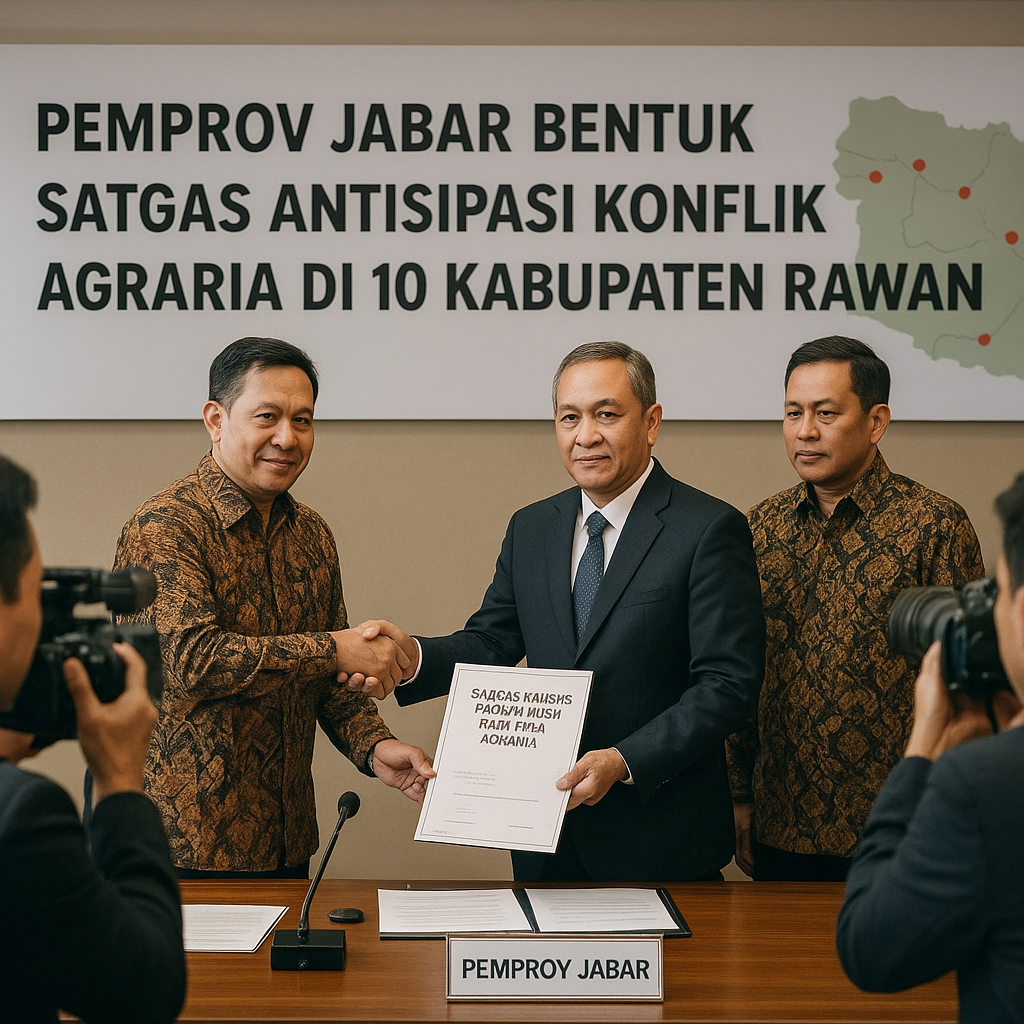 Pemprov Jabar Bentuk Satgas Antisipasi Konflik Agraria di 10 Kabupaten Rawan