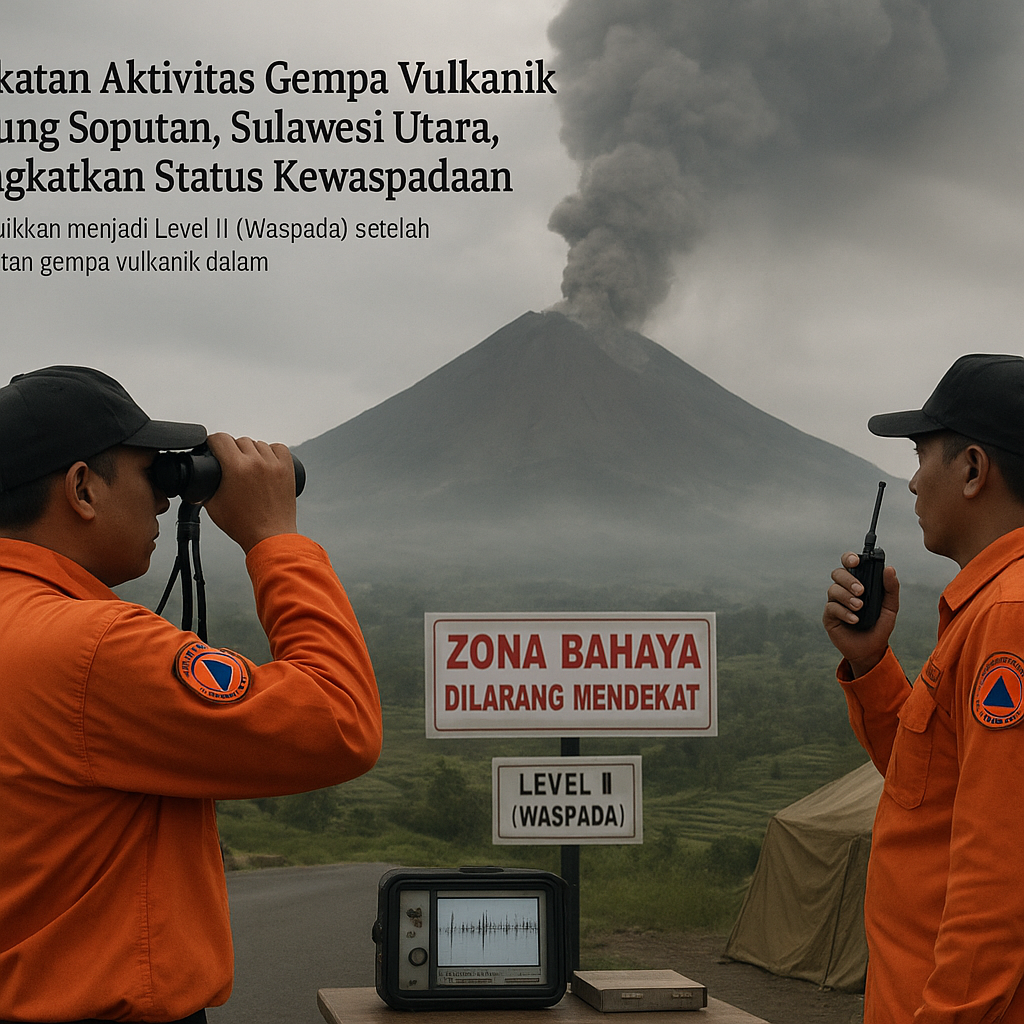 Peningkatan Aktivitas Gempa Vulkanik di Gunung Soputan, Sulawesi Utara, Meningkatkan Status Kewaspadaan