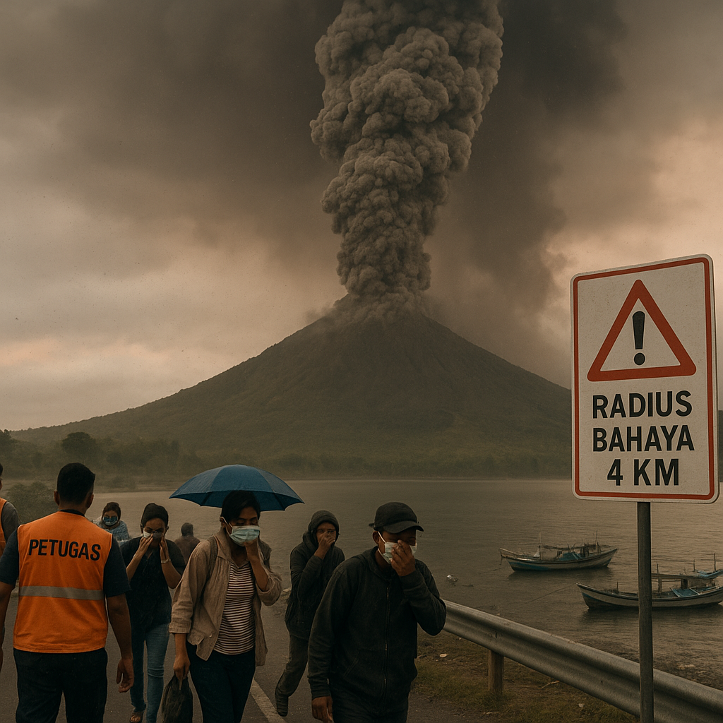 Gunung Dukono Kembali Meletus, PVMBG Tetapkan Radius Aman 4 Kilometer