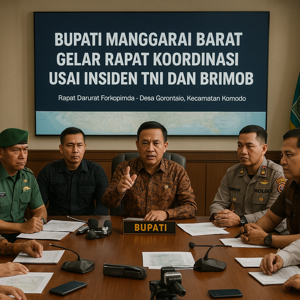 Bupati Manggarai Barat Gelar Rapat Koordinasi Usai Insiden TNI dan Brimob