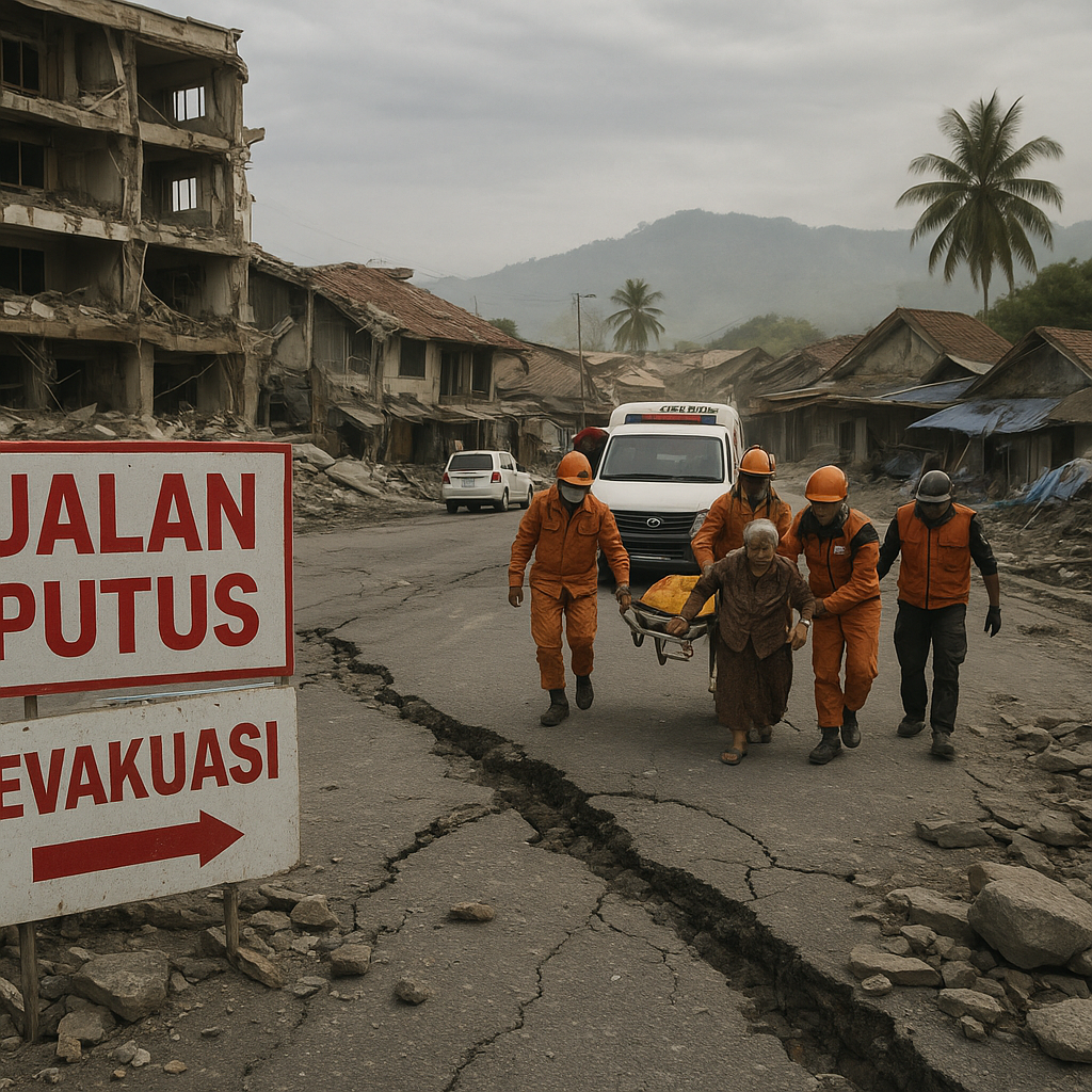 Dampak Gempa M6,7 Sulawesi Tengah: Hotel, Rumah Warga, dan Jalan Rusak