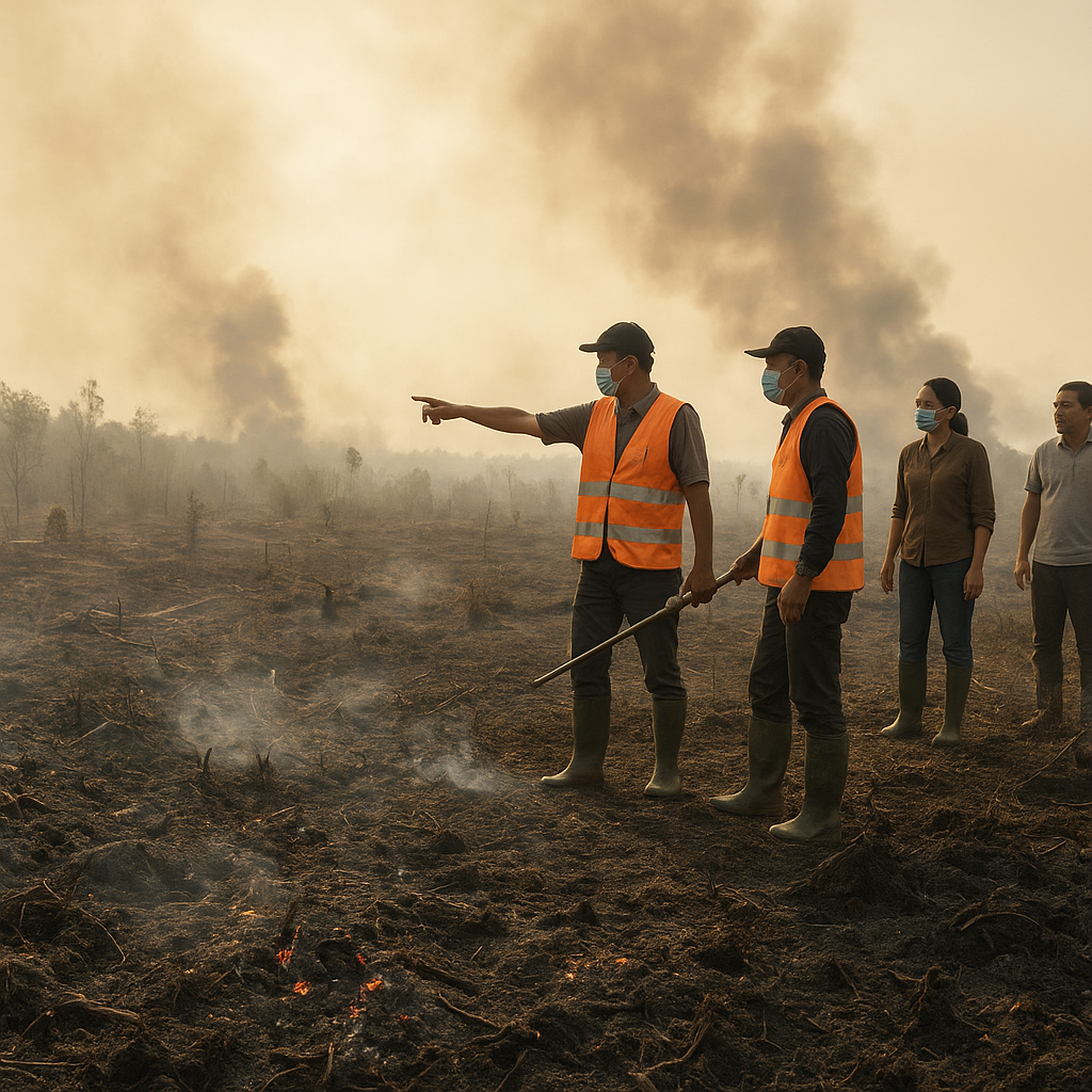 605 Hektare Gambut Rawa Tripa Terbakar, HAkA Deteksi 395 Titik Api