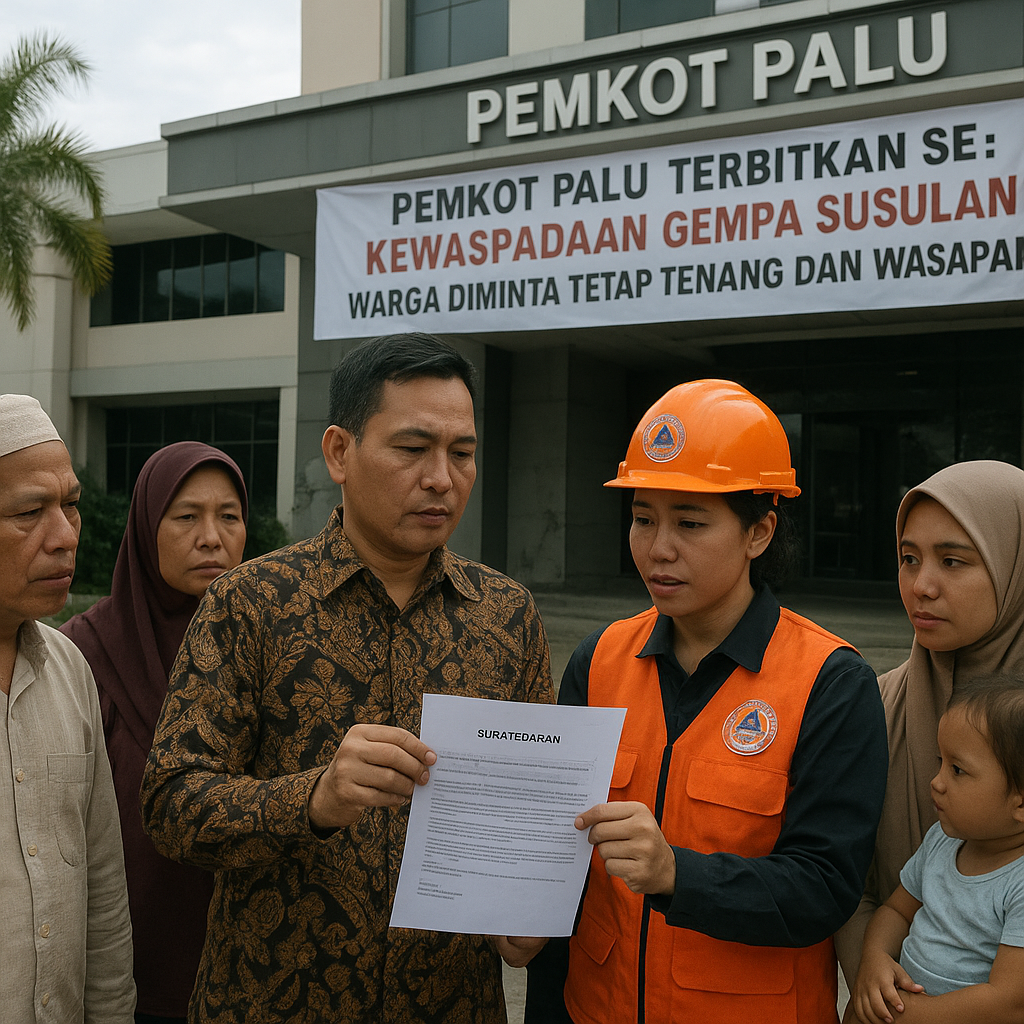 Pemkot Palu Terbitkan SE Kewaspadaan Gempa Susulan, Warga Diminta Tetap Tenang dan Waspada