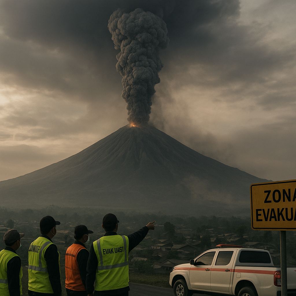 Gunung Semeru 19 Kali Erupsi dengan Ketinggian Kolom Abu Capai 1200 m