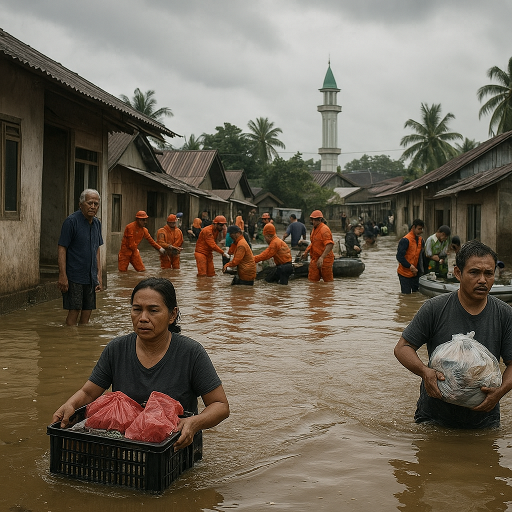 Banjir Rendam Sejumlah Permukiman di Kabupaten Bima, NTB