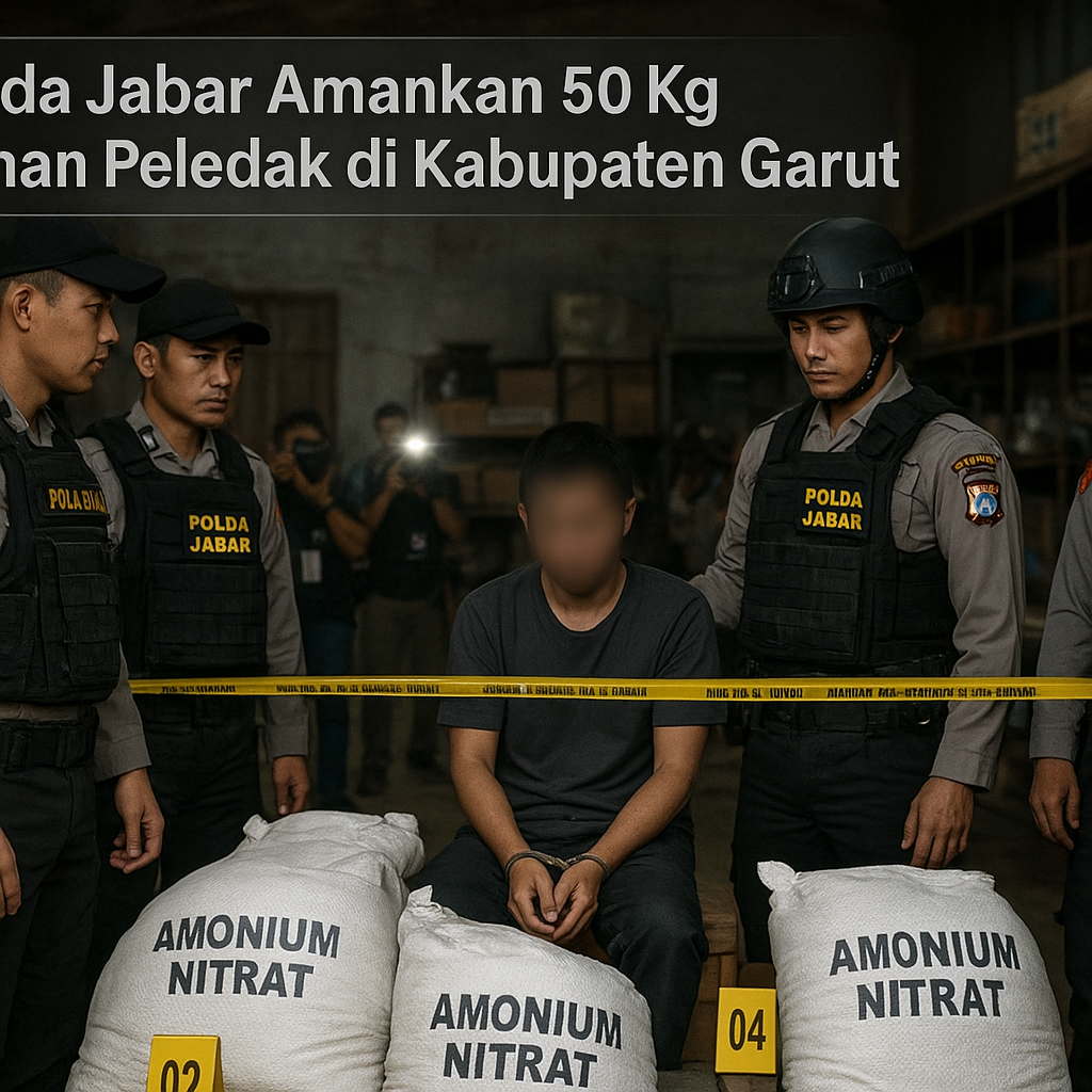 Polda Jabar Amankan 50 Kg Bahan Peledak di Kabupaten Garut