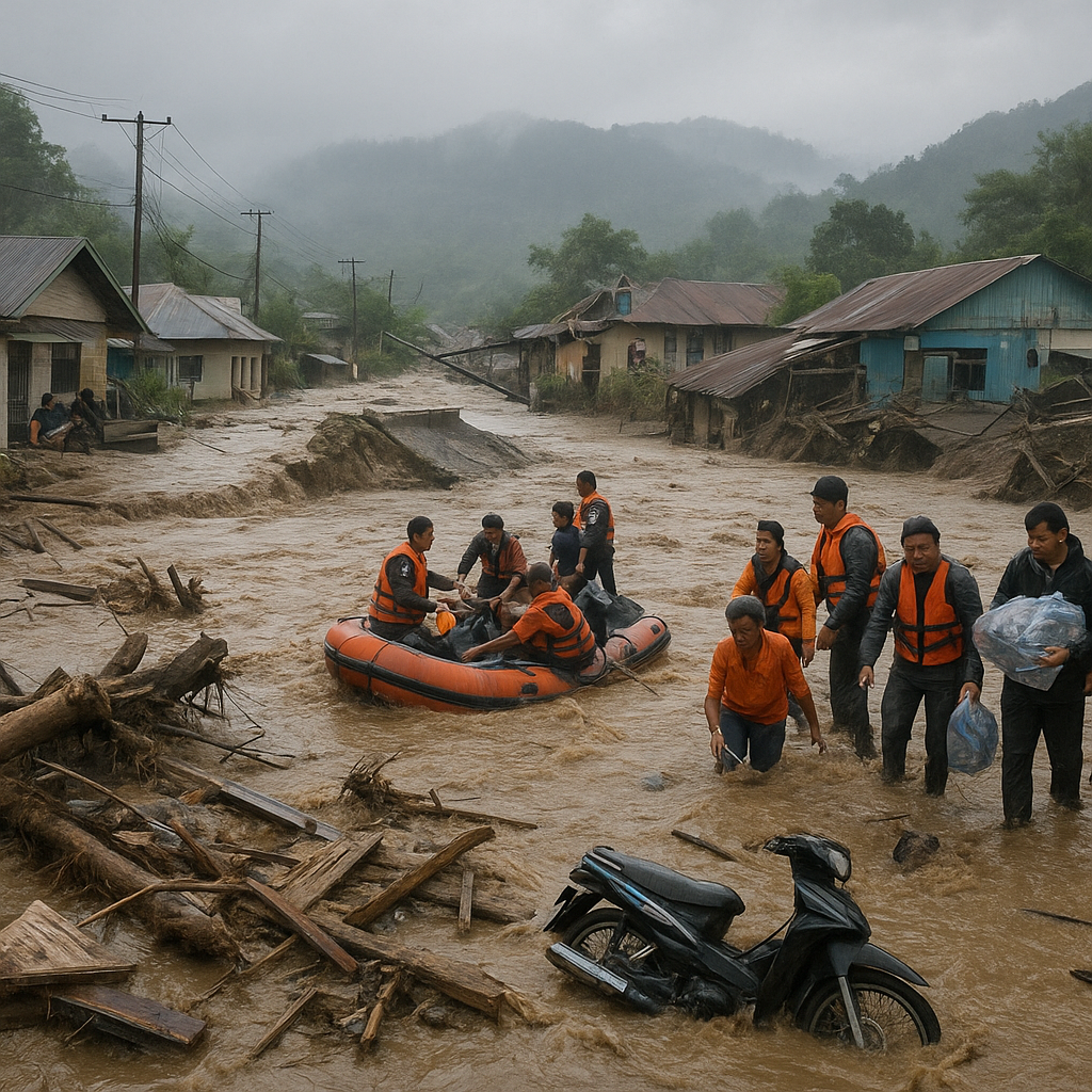 Banjir Bandang Landa Sentani, Papua, Ratusan Rumah Terendam