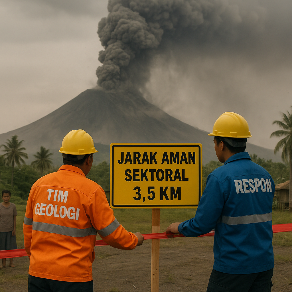 Gunung Ibu di Halmahera Barat Erupsi, Jarak Aman Sektoral Diperluas Menjadi 3,5 Km