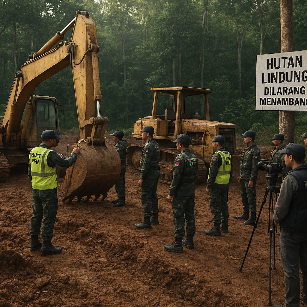 Penertiban Tambang Ilegal di Kawasan Hutan Lindung Provinsi Banten oleh Satgas PPM