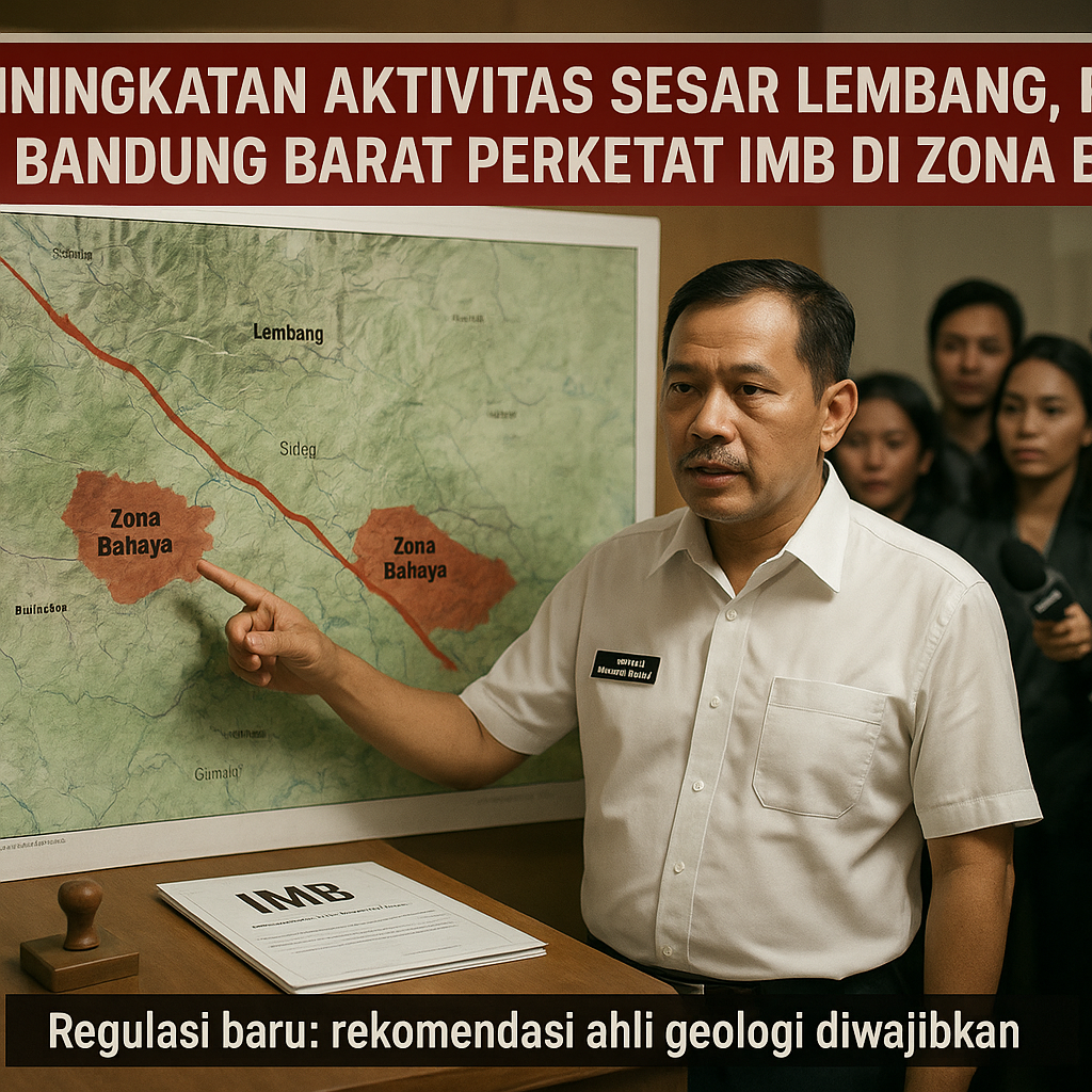 Peningkatan Aktivitas Sesar Lembang, Pemkab Bandung Barat Perketat IMB di Zona Bahaya