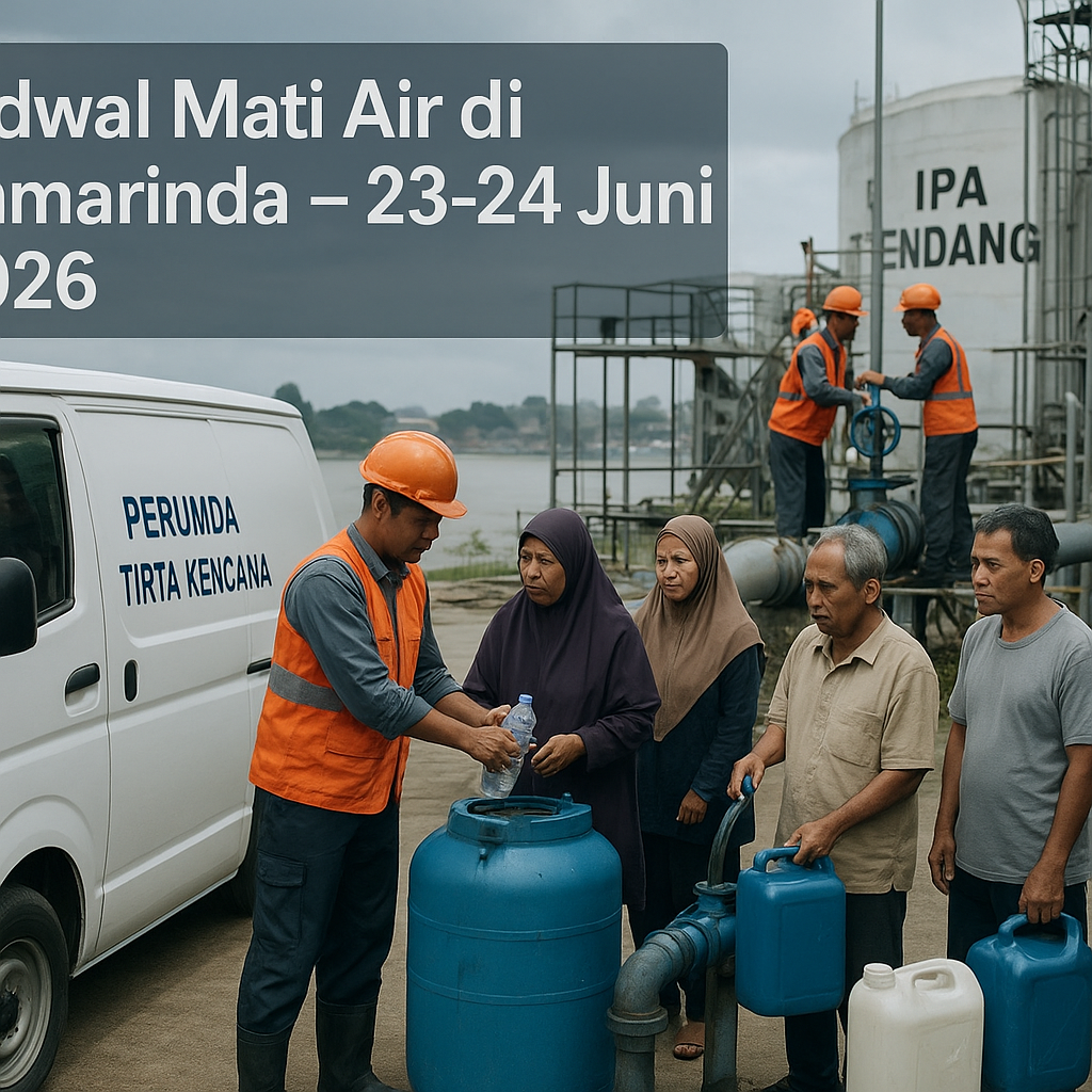 Jadwal Mati Air di Samarinda 23-24 Juni 2026, Ini Daftar Daerah Terdampak